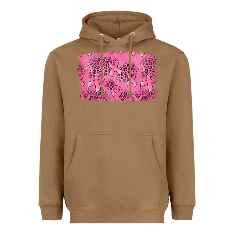 Distressed Breast Cancer Background Heavyweight Hoodie by Jasminsmagicworld | Teevron