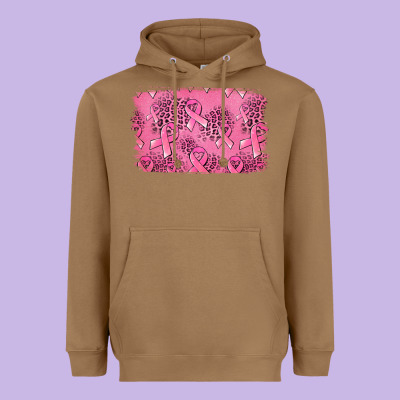 Distressed Breast Cancer Background Heavyweight Hoodie Designed By Jasminsmagicworld