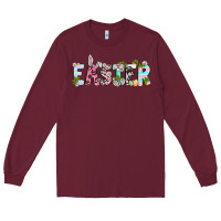 Burgundy Easter Day Long Sleeve Tee - Neo Western