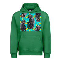 Emerald Chimpanzee And Banana Urban Hoodie - LillyAllenDesigns