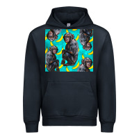 Navy Chimpanzee And Banana Urban Hoodie - LillyAllenDesigns