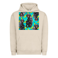 Pigment French Oak Chimpanzee And Banana Urban Hoodie - LillyAllenDesigns