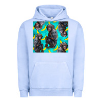 Pigment Grape Ice Chimpanzee And Banana Urban Hoodie - LillyAllenDesigns