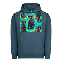 Pigment Midnight Navy Chimpanzee And Banana Urban Hoodie - LillyAllenDesigns