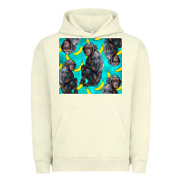 Pigment Pistachio Chimpanzee And Banana Urban Hoodie - LillyAllenDesigns