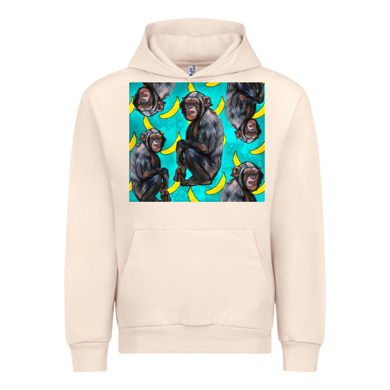 Chimpanzee And Banana Urban Hoodie by LillyAllenDesigns | Teevron