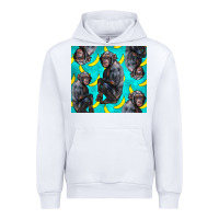 White Chimpanzee And Banana Urban Hoodie - LillyAllenDesigns