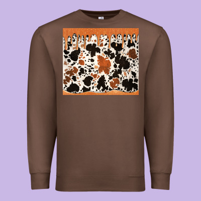 Cowhide Dripping Glitter Tumbler Premium Sweatshirt Designed By Jasminsmagicworld