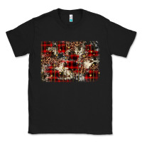 Black christmas leopard cowhide background Classic Tee - BarkalooDesign