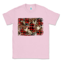 Bubblegum Pink christmas leopard cowhide background Classic Tee - BarkalooDesign