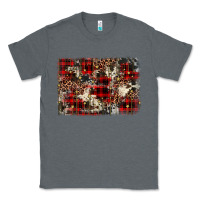 Charcoal Heather christmas leopard cowhide background Classic Tee - BarkalooDesign