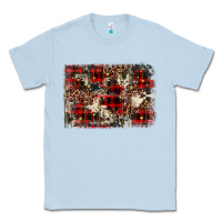 Dusty Blue christmas leopard cowhide background Classic Tee - BarkalooDesign