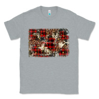 Heather Grey christmas leopard cowhide background Classic Tee - BarkalooDesign