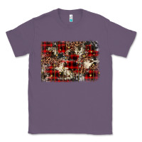 Lavender christmas leopard cowhide background Classic Tee - BarkalooDesign