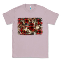 Lilac christmas leopard cowhide background Classic Tee - BarkalooDesign