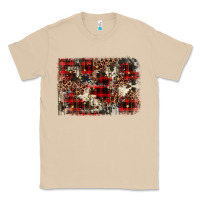 Mushroom christmas leopard cowhide background Classic Tee - BarkalooDesign