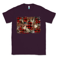 Plum christmas leopard cowhide background Classic Tee - BarkalooDesign