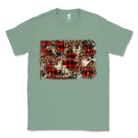 Sage christmas leopard cowhide background Classic Tee - BarkalooDesign
