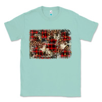 Seafoam christmas leopard cowhide background Classic Tee - BarkalooDesign