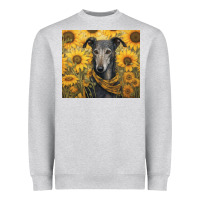 Heather Grey greyhound Heavyweight Sweatshirt - Unal Design