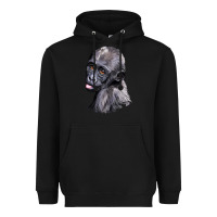 Black Baby Gorilla Head Heavyweight Hoodie - LillyAllenDesigns