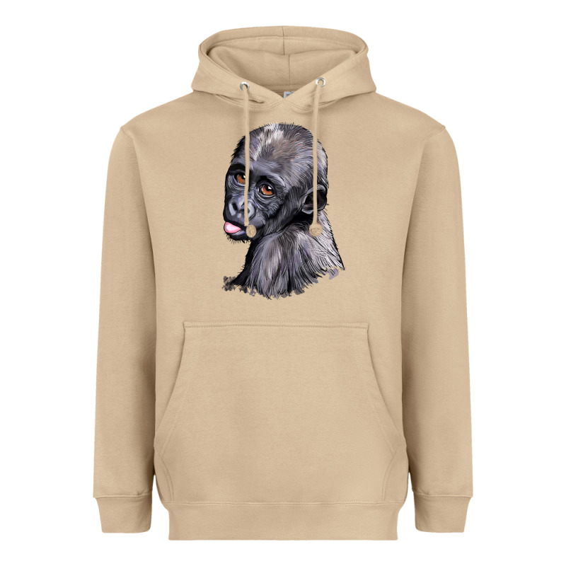 Baby Gorilla Head Heavyweight Hoodie by LillyAllenDesigns | Teevron