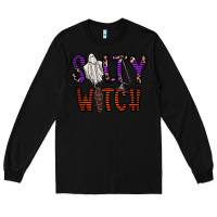 Black Salty Witch Long Sleeve Tee - CowhideDigitalArt