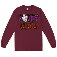Burgundy Salty Witch Long Sleeve Tee - CowhideDigitalArt