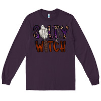Plum Salty Witch Long Sleeve Tee - CowhideDigitalArt