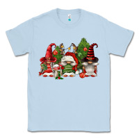 Dusty Blue christmas gnomies Classic Tee - FaDigitalArtStudio