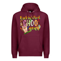 Burgundy rockin that school year Premium Hoodie - NancyCooperArtShop