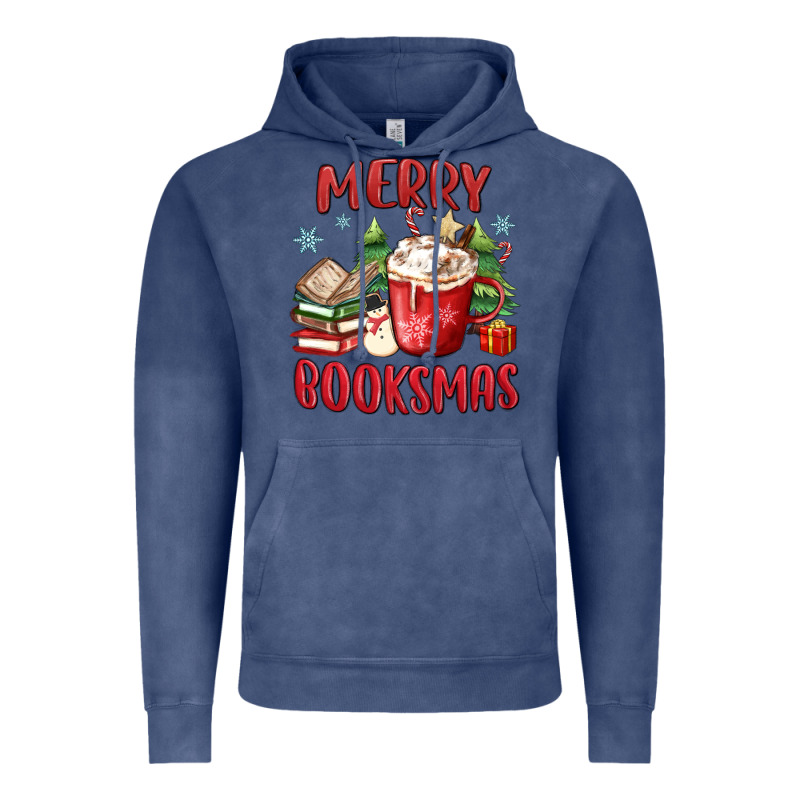 Merry Booksmas Vintage Hoodie by MaliasSmallBusiness | Teevron