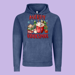 Merry Booksmas Vintage Hoodie Designed By Maliassmallbusiness