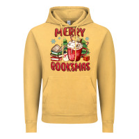 Vintage Mustard merry booksmas Vintage Hoodie - MaliasSmallBusiness