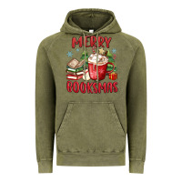 Vintage Olive merry booksmas Vintage Hoodie - MaliasSmallBusiness
