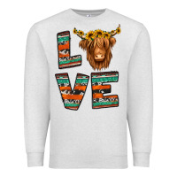 Oatmeal Heather love highland cow Premium Sweatshirt - Jasminsmagicworld