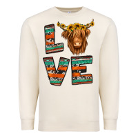 Sandshell love highland cow Premium Sweatshirt - Jasminsmagicworld