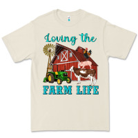 Bone western loving the farm life barn cow pig rooster tractor wind wheel Premium Tee - Artiststas