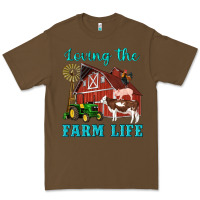 Cacao western loving the farm life barn cow pig rooster tractor wind wheel Premium Tee - Artiststas