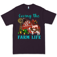 Western Loving The Farm Life Barn Cow Pig Rooster Tractor Wind Wheel Premium Tee | Teevron