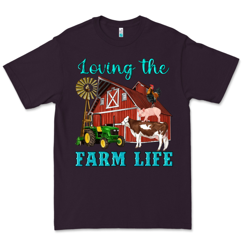 Western Loving The Farm Life Barn Cow Pig Rooster Tractor Wind Wheel Premium Tee by Artiststas | Teevron