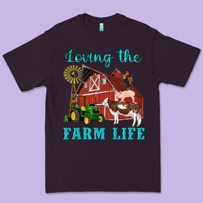 Western Loving The Farm Life Barn Cow Pig Rooster Tractor Wind Wheel Premium Tee Designed By Artiststas