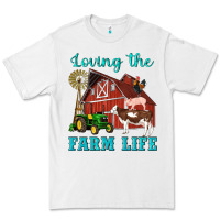 White western loving the farm life barn cow pig rooster tractor wind wheel Premium Tee - Artiststas