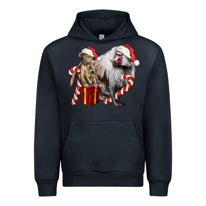 Christmas Baboon Baby And Mama Urban Hoodie by LillyAllenDesigns | Teevron
