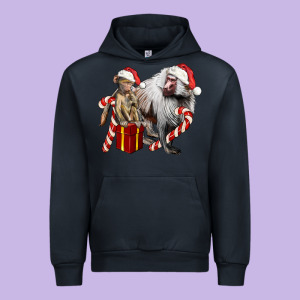 Christmas Baboon Baby And Mama Urban Hoodie Designed By Lillyallendesigns