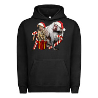 Pigment Black Christmas Baboon Baby And Mama Urban Hoodie - LillyAllenDesigns