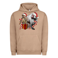 Pigment Burro Christmas Baboon Baby And Mama Urban Hoodie - LillyAllenDesigns