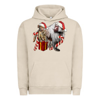 Pigment French Oak Christmas Baboon Baby And Mama Urban Hoodie - LillyAllenDesigns