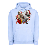 Pigment Grape Ice Christmas Baboon Baby And Mama Urban Hoodie - LillyAllenDesigns