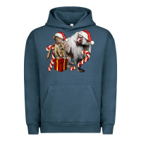 Pigment Midnight Navy Christmas Baboon Baby And Mama Urban Hoodie - LillyAllenDesigns